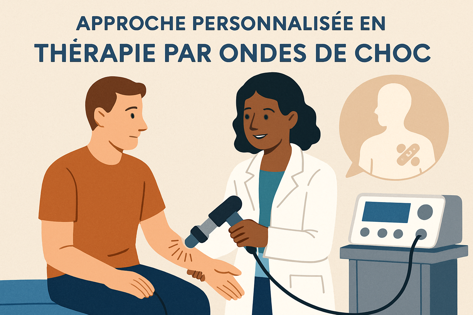découvrez des approches personnalisées en thérapie par ondes de choc pour une récupération adaptée à vos besoins spécifiques, favorisant une guérison optimale et durable.
