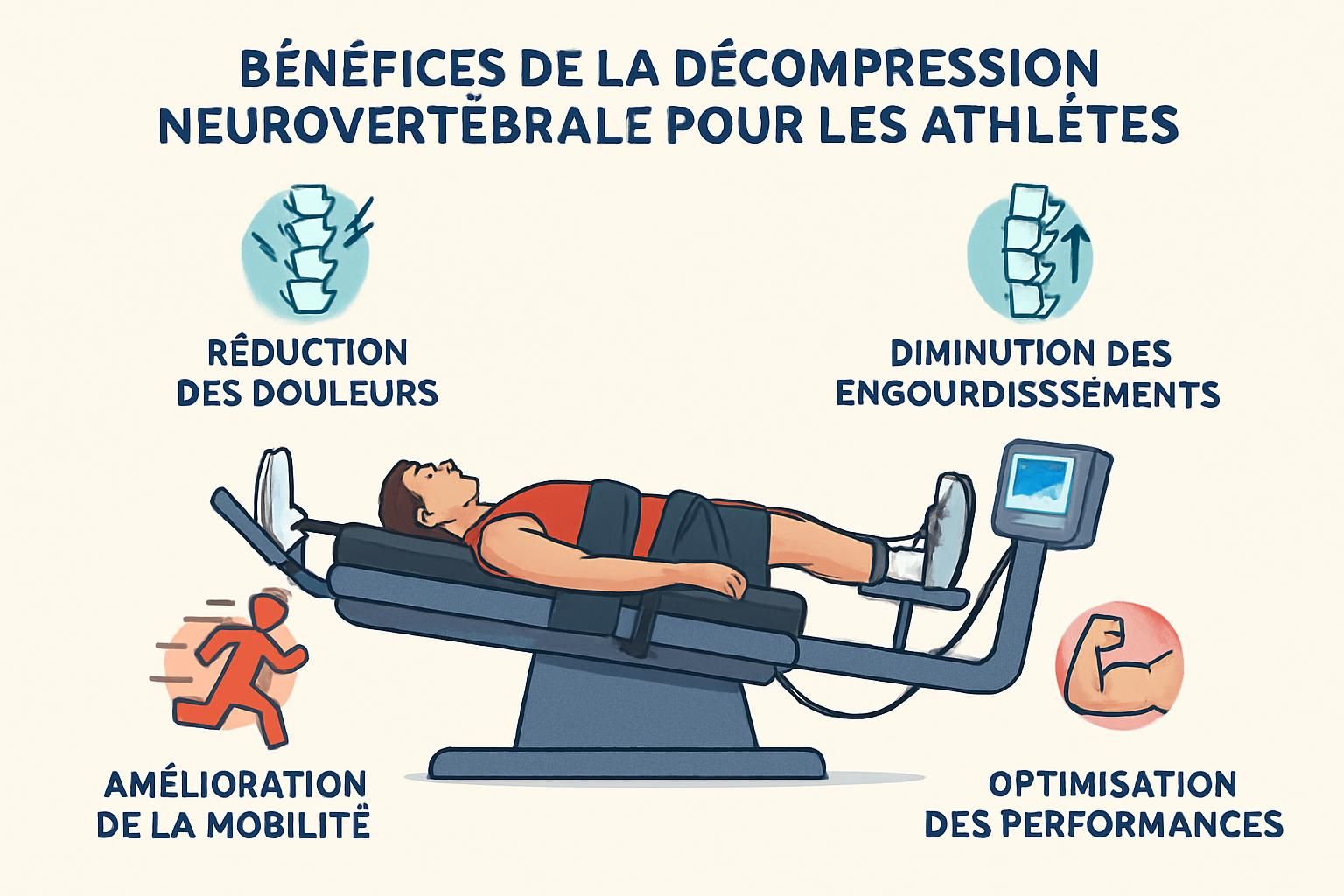 découvrez comment la décompression neurovertébrale peut améliorer efficacement le traitement des blessures sportives en soulageant la douleur et en favorisant la guérison.