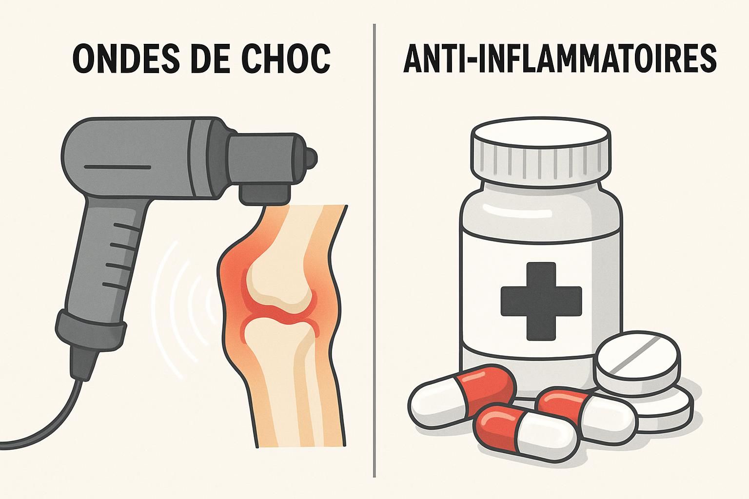 découvrez comment la thérapie par onde de choc réduit l'inflammation et accélère la guérison pour un rétablissement efficace et durable.