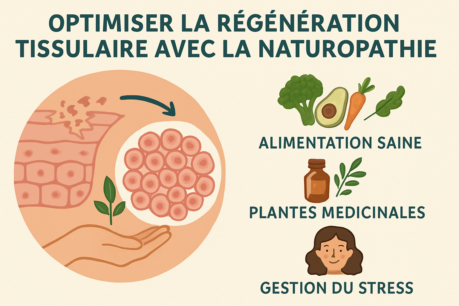 découvrez comment la naturopathie et les antioxydants peuvent stimuler la régénération tissulaire pour améliorer votre santé et vitalité naturellement.