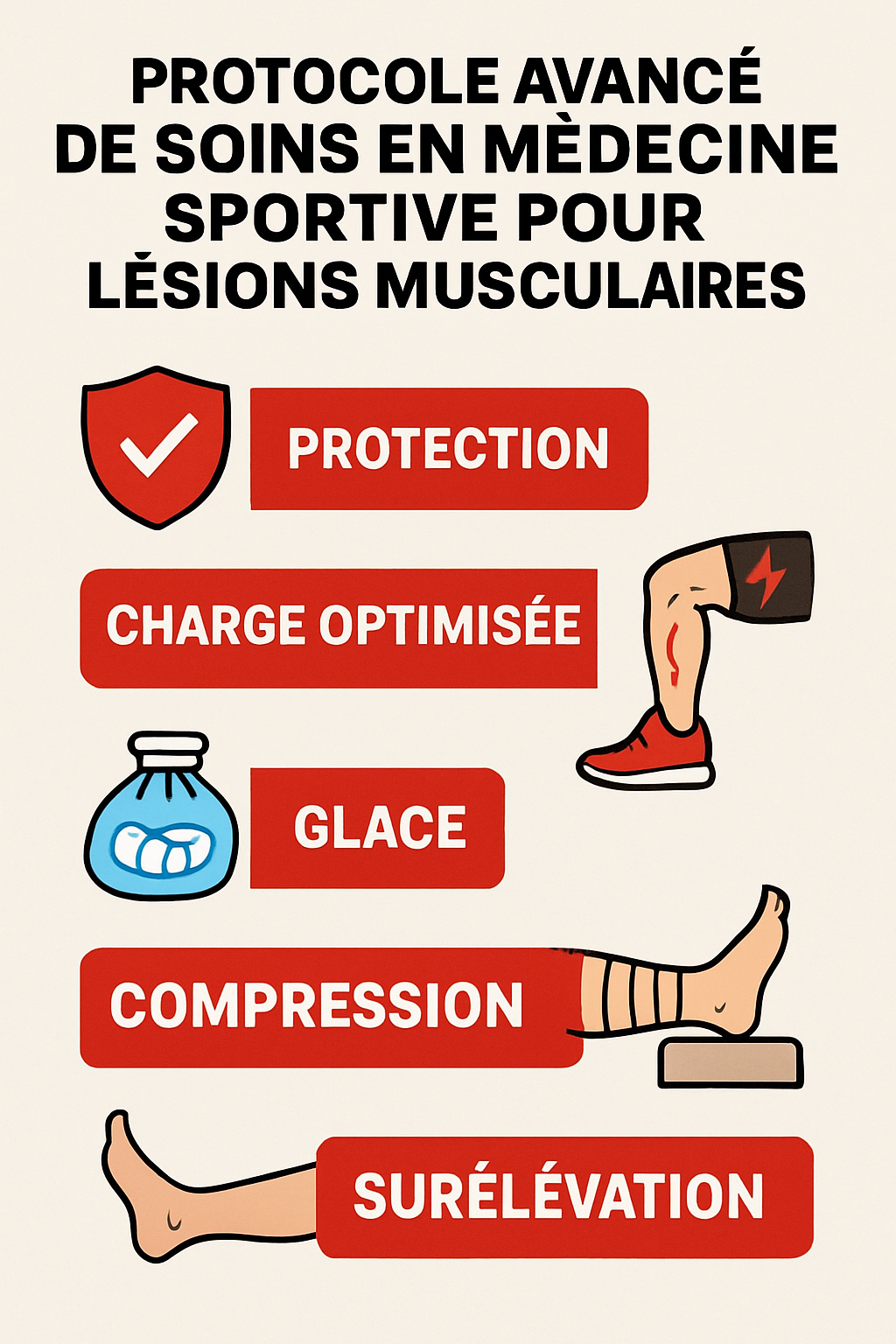 découvrez un protocole avancé de soins en médecine sportive dédié aux lésions musculaires, visant une récupération optimale et un retour rapide à l'activité physique.