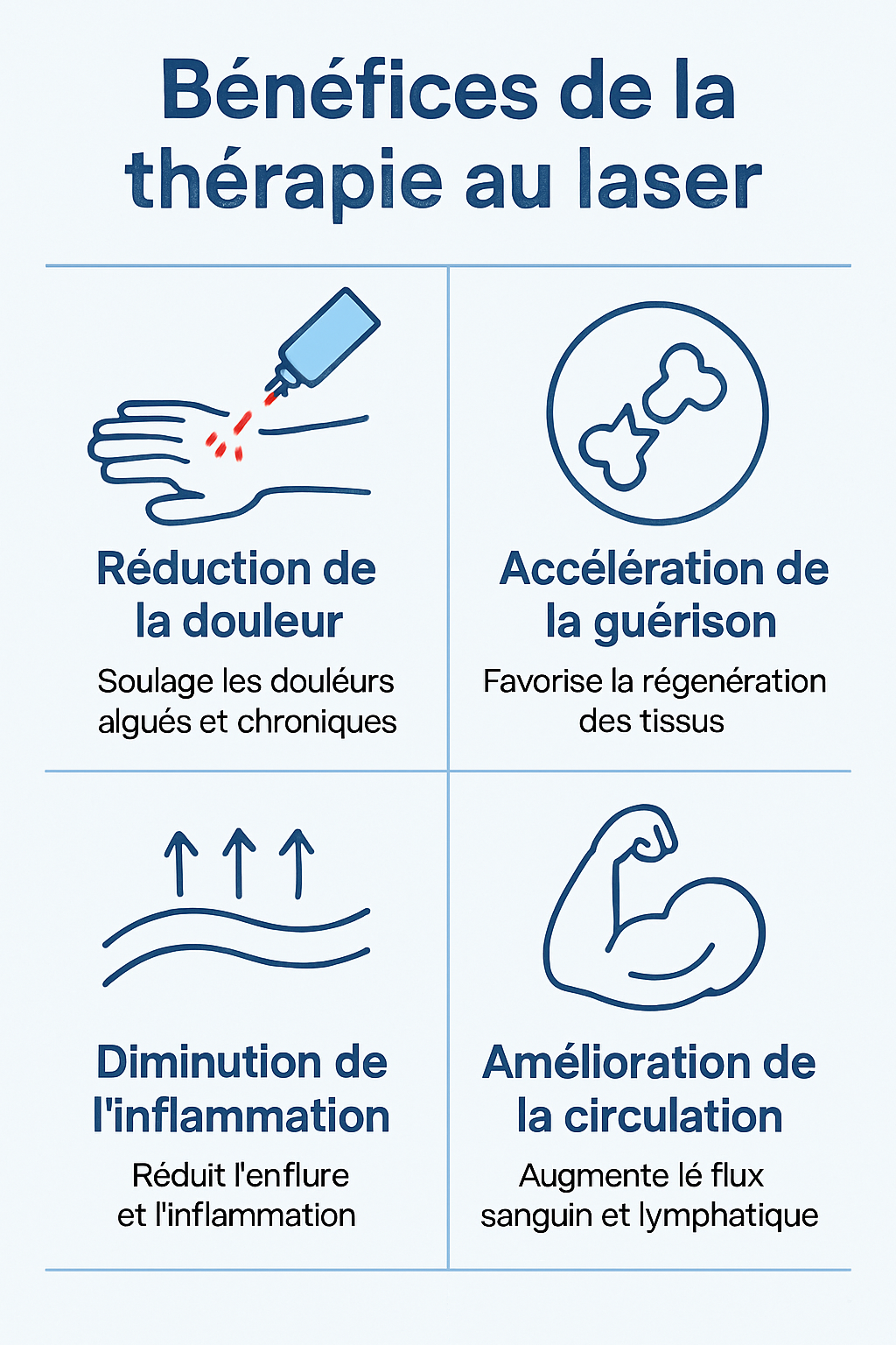 découvrez nos protocoles intégrés de rééducation par thérapie au laser, alliant innovation et efficacité pour une récupération optimale.