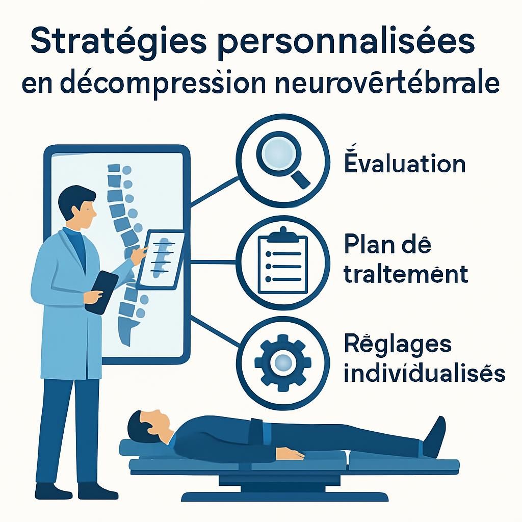 découvrez nos stratégies personnalisées de décompression neurovertébrale pour une récupération rapide et efficace, adaptées à vos besoins spécifiques.