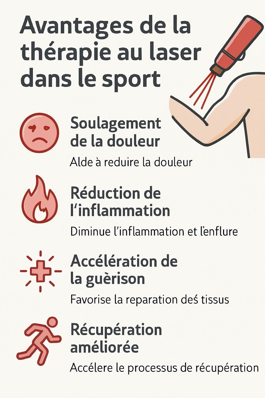 découvrez comment la thérapie au laser peut aider à prévenir les blessures lors des compétitions sportives et optimiser la récupération des athlètes.