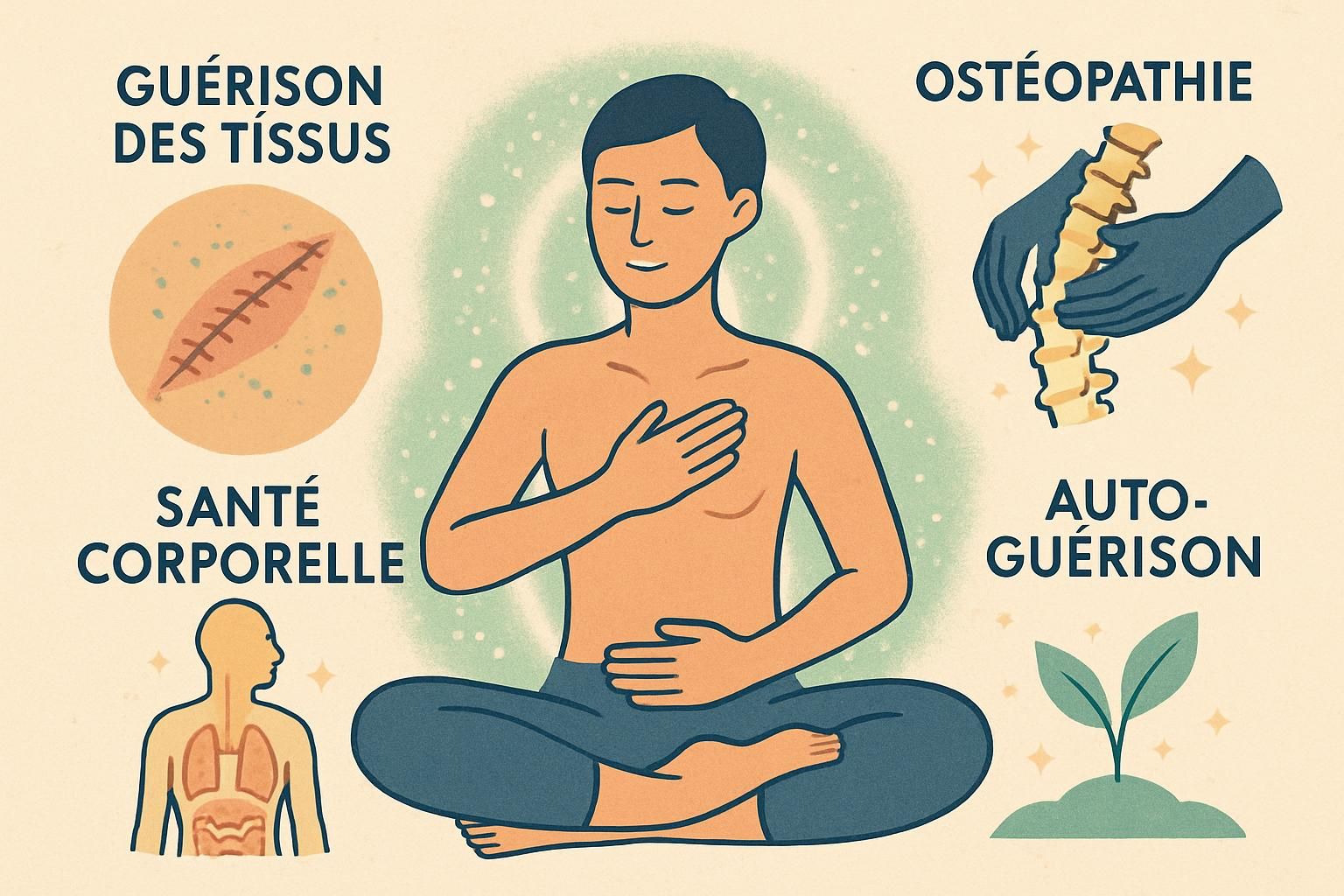 découvrez comment l’ostéopathie utilise une approche intégrative pour favoriser la guérison naturelle des tissus, améliorer la mobilité et soulager les douleurs.