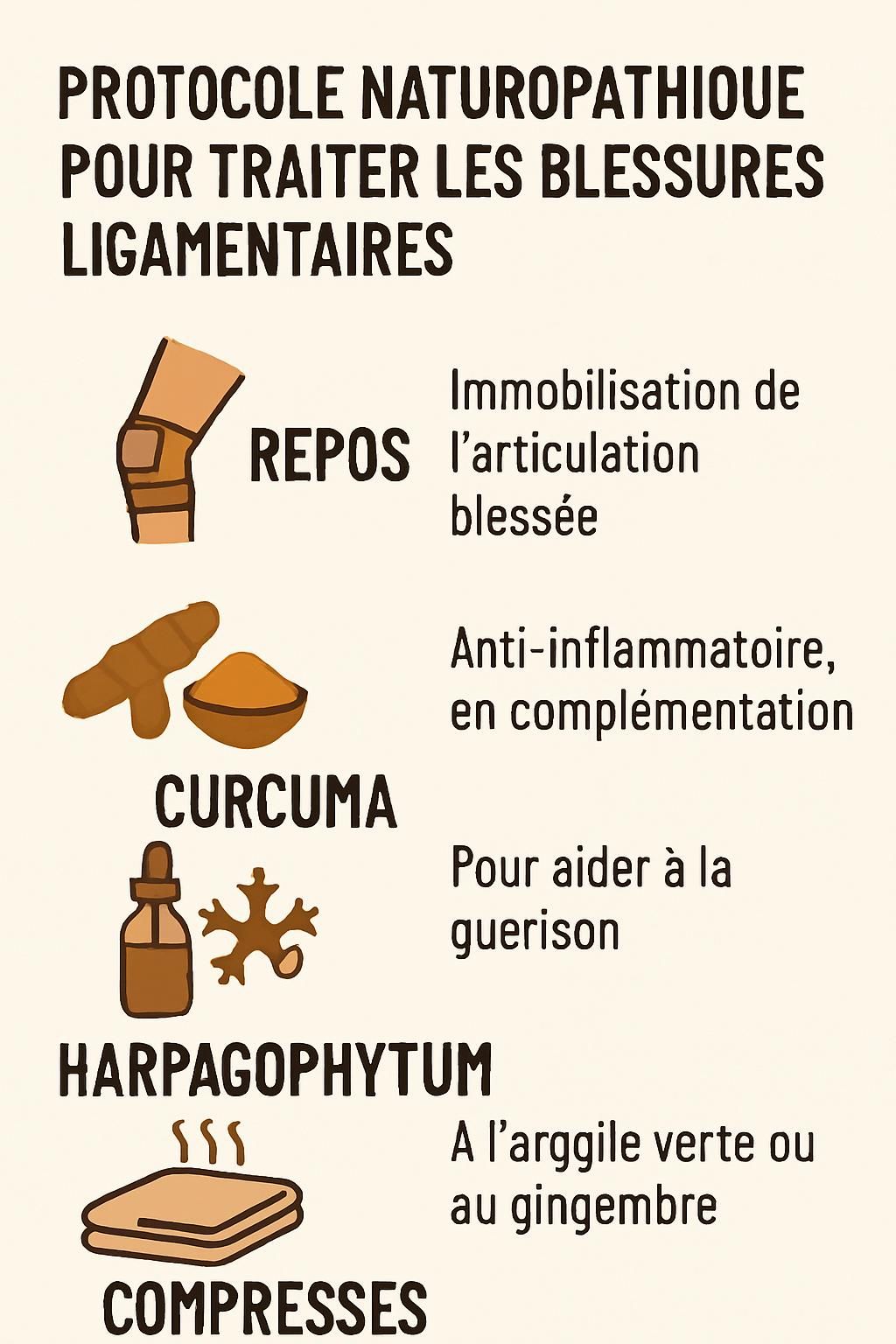 découvrez un protocole naturopathique efficace pour soigner les blessures sportives des ligaments, alliant méthodes naturelles et conseils personnalisés pour une récupération optimale.