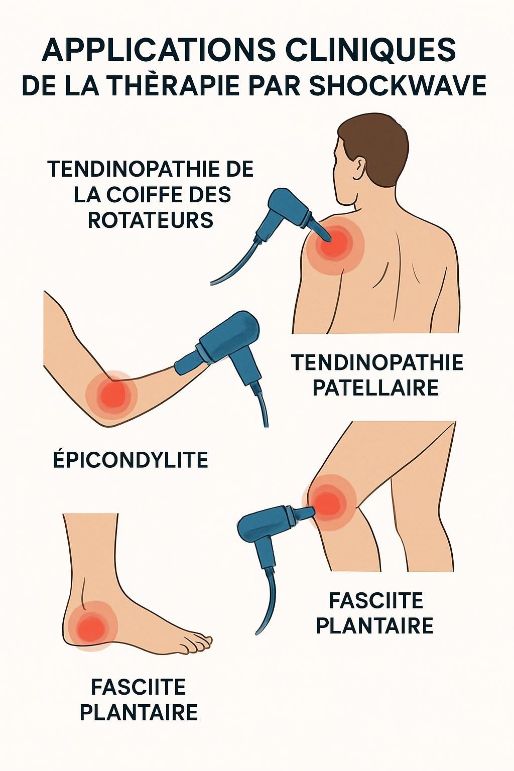 découvrez les protocoles avancés en thérapie par shockwave pour optimiser et accélérer la récupération musculaire et tissulaire.