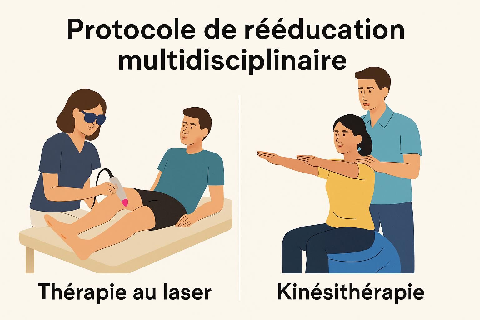 découvrez les protocoles de traitement par laser dédiés à la rééducation efficace des lésions sportives pour un retour rapide à l'activité.