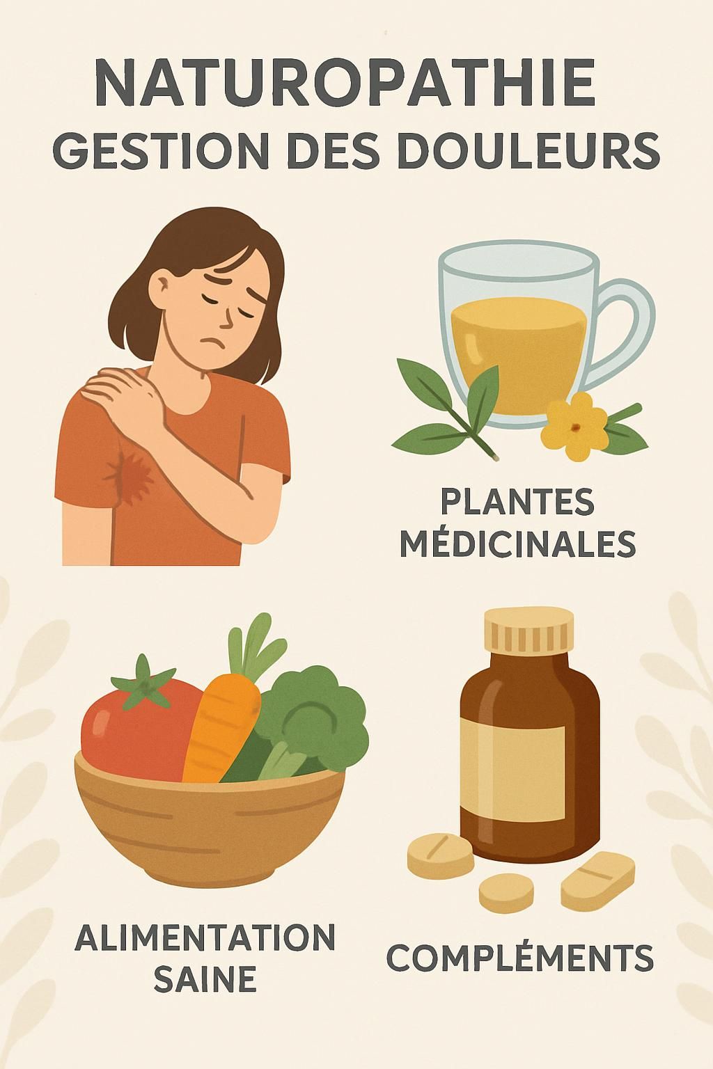 découvrez des approches intégrées en naturopathie pour gérer naturellement vos douleurs et améliorer votre bien-être au quotidien.