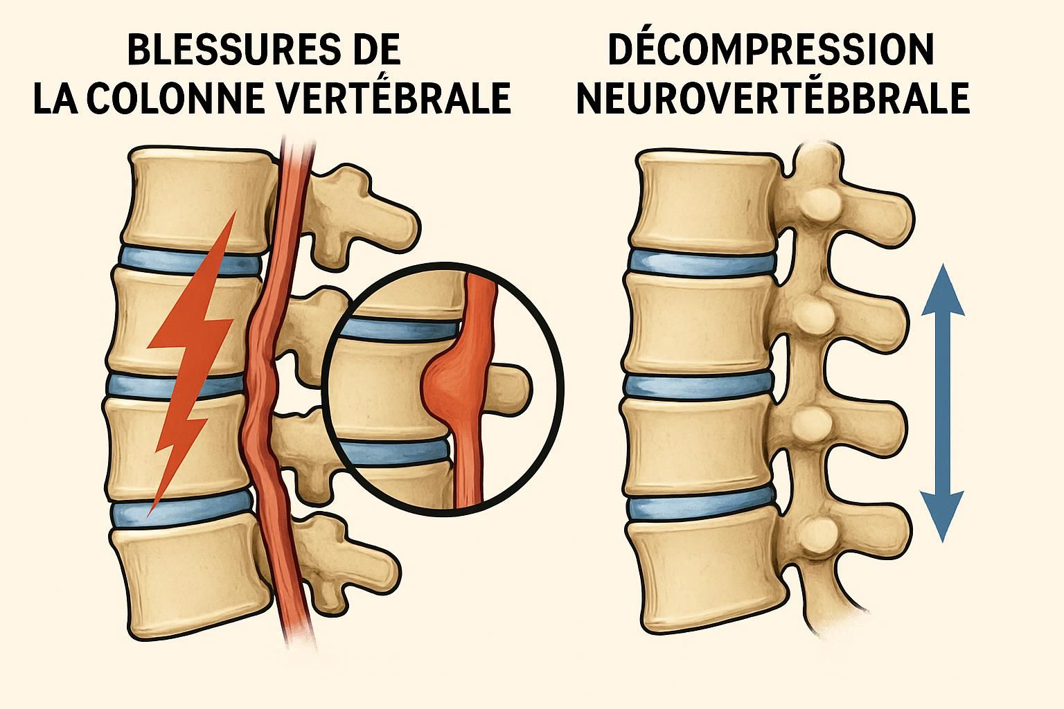 découvrez la décompression neurovertébrale, une méthode ciblée pour soulager les blessures de la colonne vertébrale et améliorer votre bien-être.
