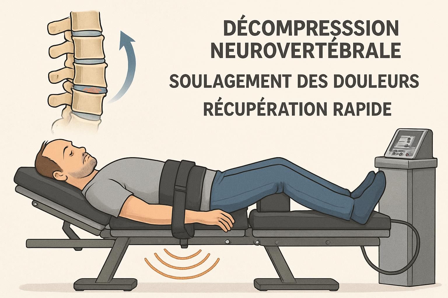 découvrez comment la décompression neurovertébrale favorise une récupération fonctionnelle rapide en soulageant les douleurs et améliorant la mobilité.