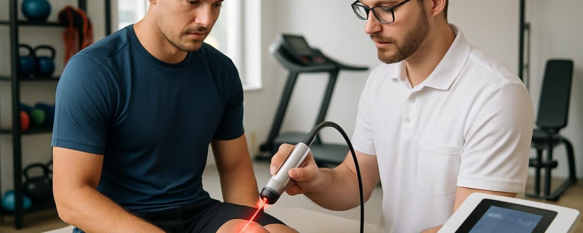 découvrez comment la thérapie au laser est utilisée dans le traitement des blessures sportives, avec une revue complète des protocoles pour optimiser la récupération des athlètes.