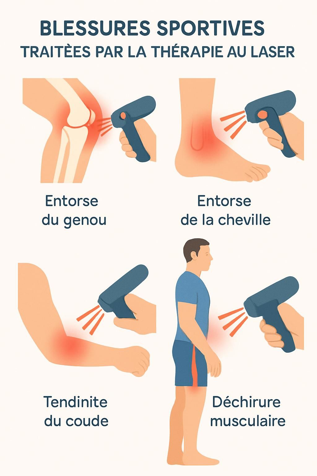 découvrez comment la thérapie au laser peut aider à réduire efficacement les douleurs post-compétition et accélérer la récupération des sportifs.