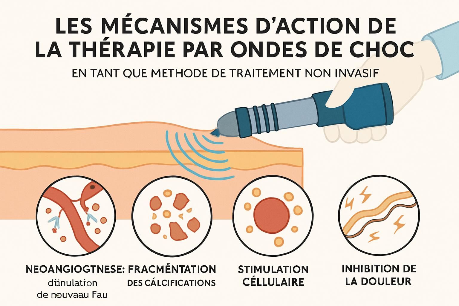 découvrez les bienfaits de la thérapie par shockwave pour stimuler le métabolisme des tissus, améliorer la régénération cellulaire et favoriser la guérison naturelle.