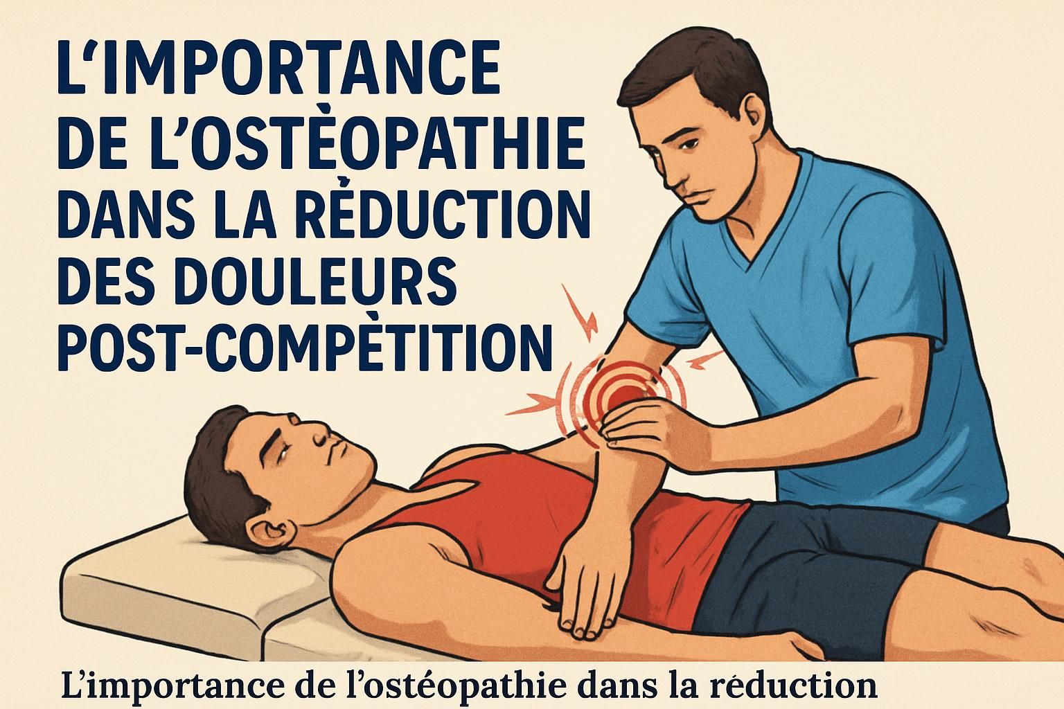 découvrez comment l’ostéopathie peut aider à réduire les douleurs post-compétition et favoriser une récupération rapide et efficace après l'effort sportif.
