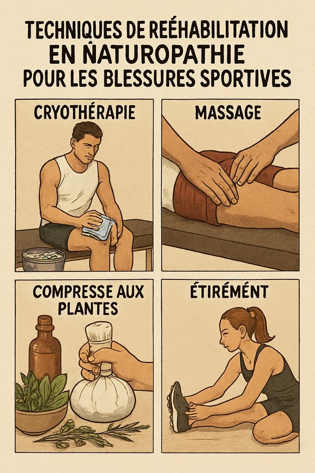 découvrez un protocole naturopathique complet pour favoriser la réhabilitation efficace des blessures sportives aiguës, alliant soins naturels et conseils adaptés pour un rétablissement optimal.