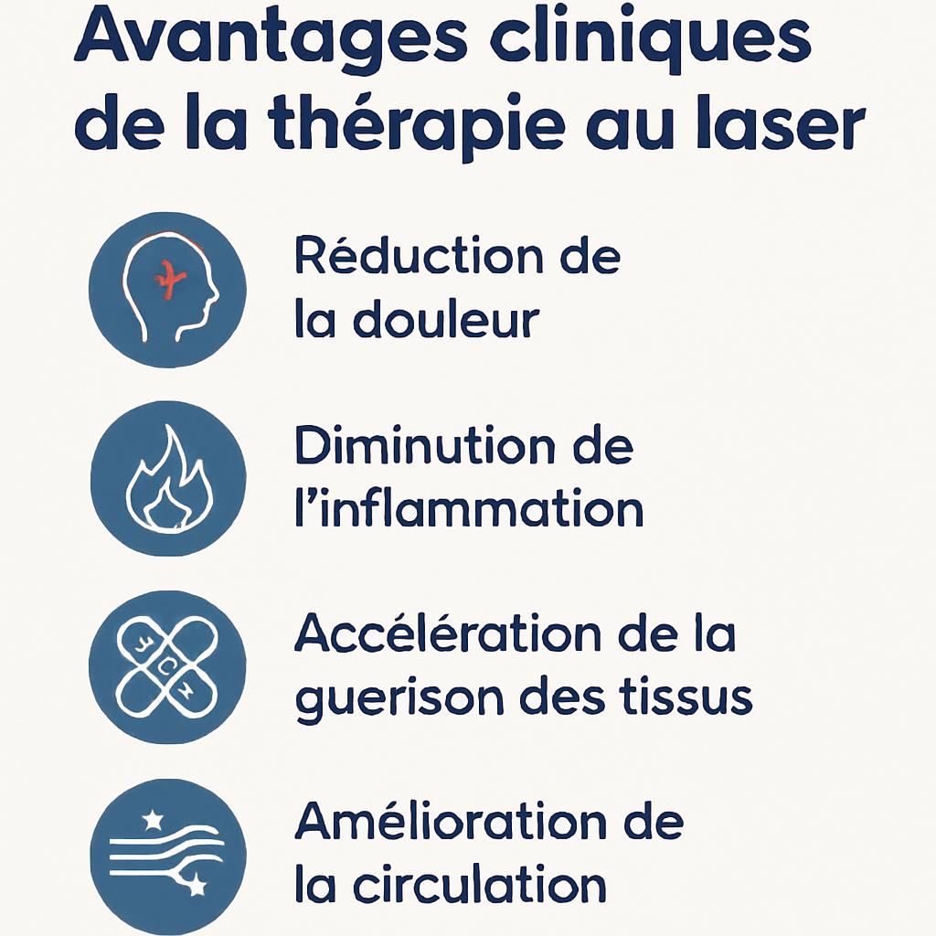 découvrez des protocoles avancés pour optimiser la rééducation grâce à la thérapie au laser, améliorant ainsi la récupération et le bien-être des patients.