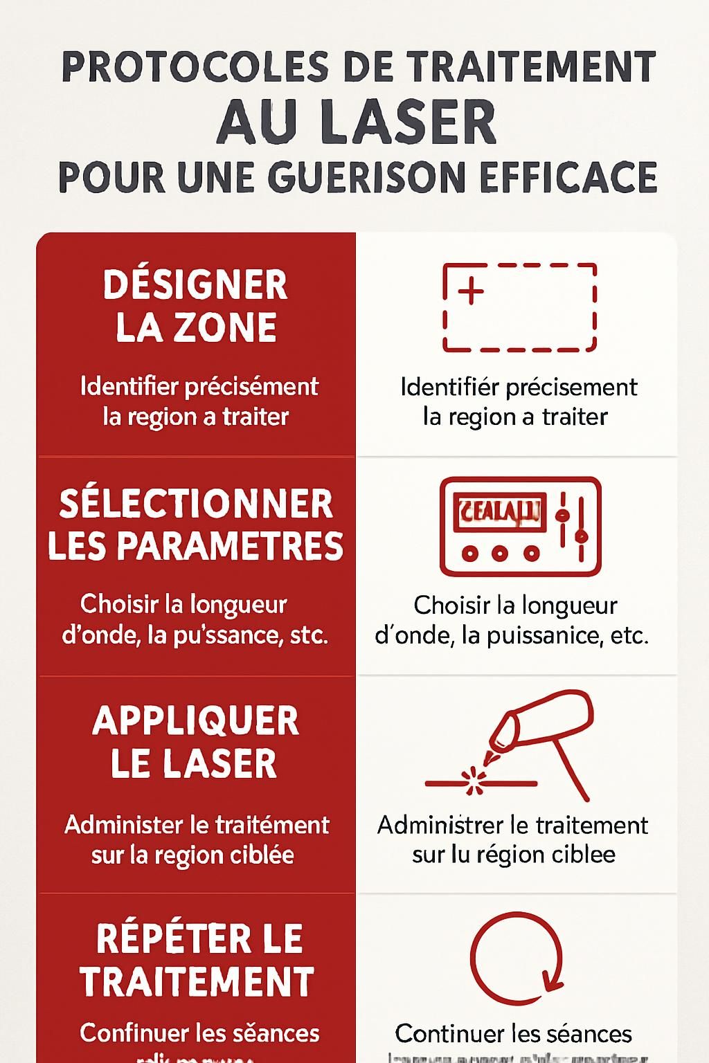 découvrez nos protocoles de traitement par thérapie au laser conçus pour favoriser une guérison accélérée et efficace, améliorant votre bien-être rapidement.
