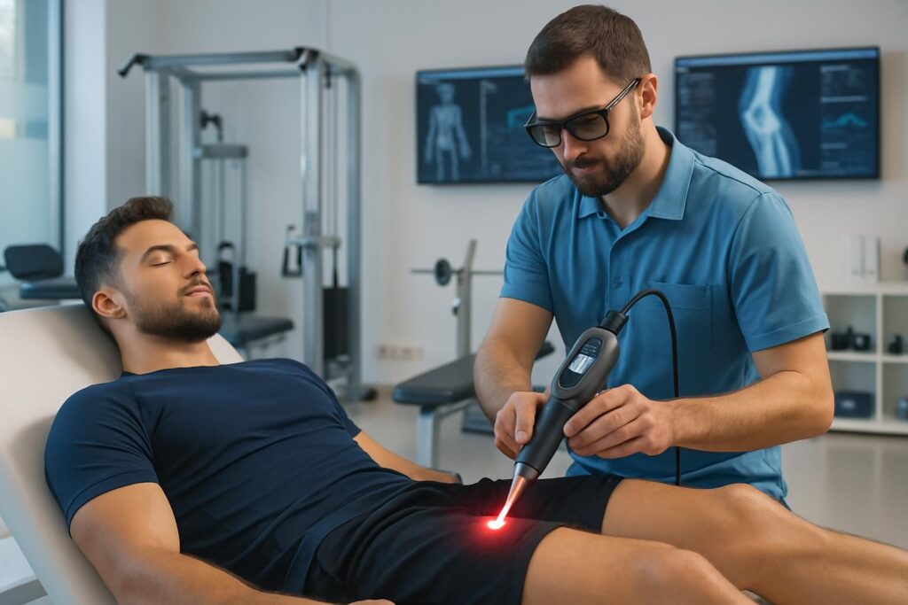 découvrez nos protocoles personnalisés de rééducation par thérapie au laser, spécialement conçus pour accompagner les sportifs dans leur récupération et améliorer leurs performances.