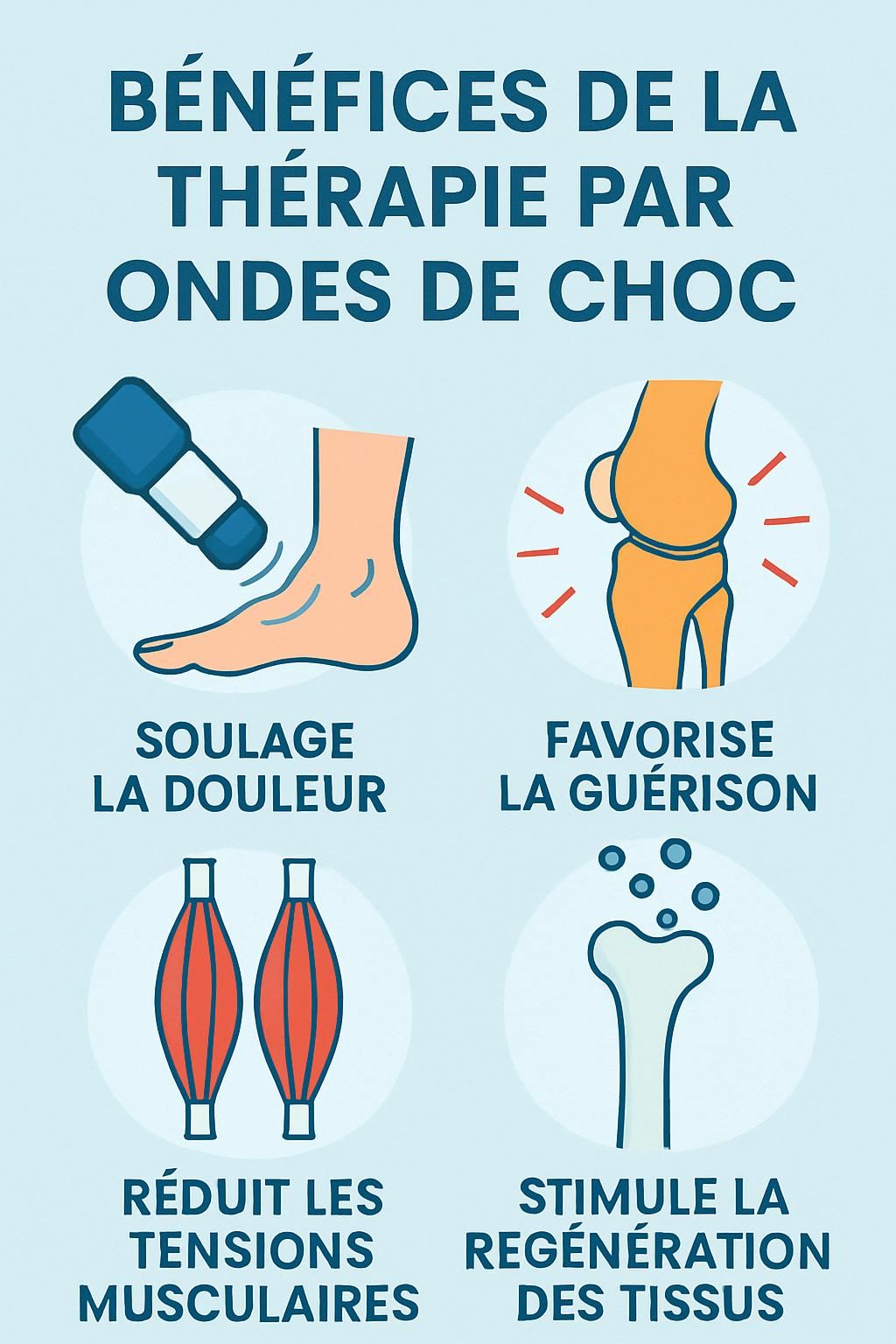 découvrez les approches intégrées en thérapie par ondes de choc pour une guérison complète et efficace des lésions, alliant innovation et expertise médicale.