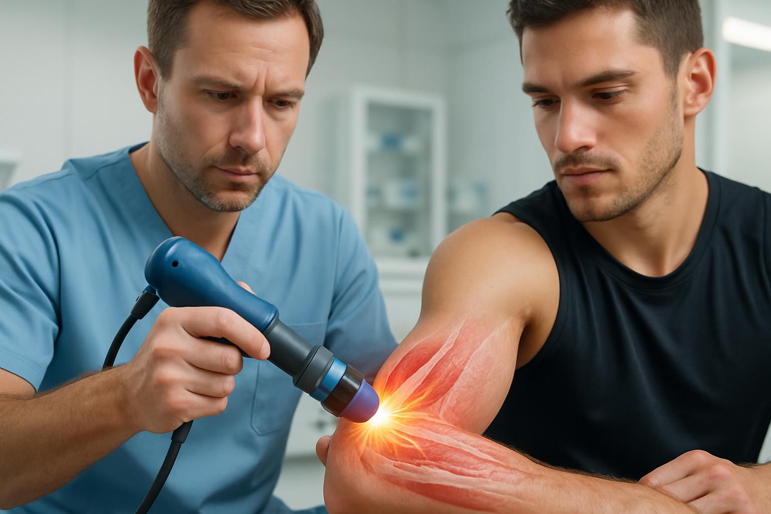 découvrez comment la thérapie par ondes de choc (shockwave) améliore le traitement des blessures sportives des tissus conjonctifs, favorisant une récupération rapide et efficace.