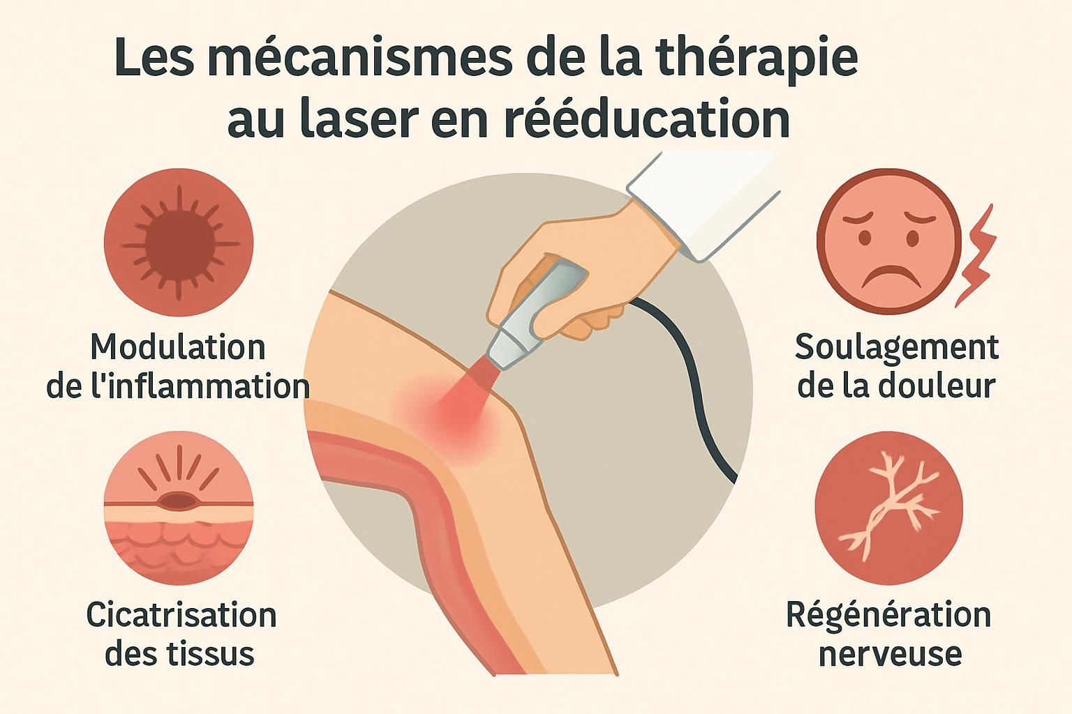 découvrez comment la thérapie au laser favorise et accélère le processus de guérison en rééducation, améliorant ainsi la récupération des patients.