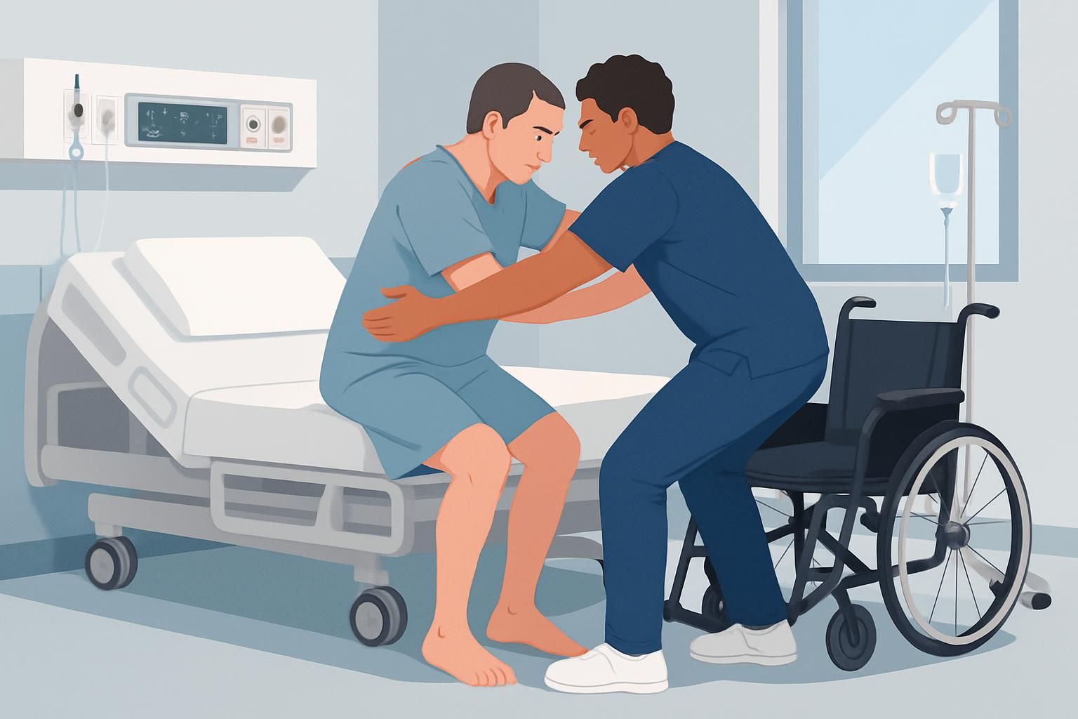 découvrez l'importance de l'entraînement aux transferts lit-fauteuil avant une opération pour assurer sécurité et autonomie lors de la récupération.