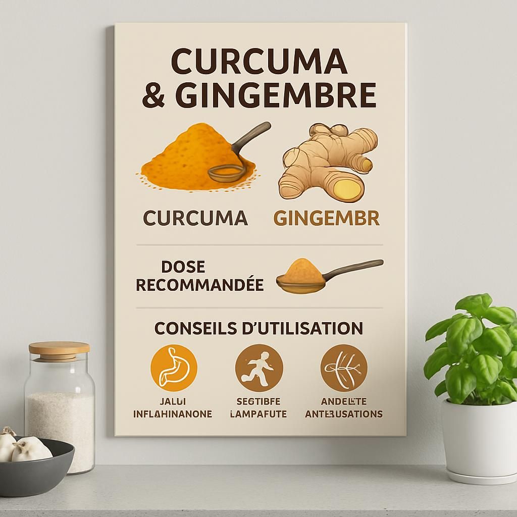 découvrez les bienfaits du curcuma et du gingembre, deux épices reconnues pour leurs puissantes propriétés anti-inflammatoires et leurs effets bénéfiques sur la santé.